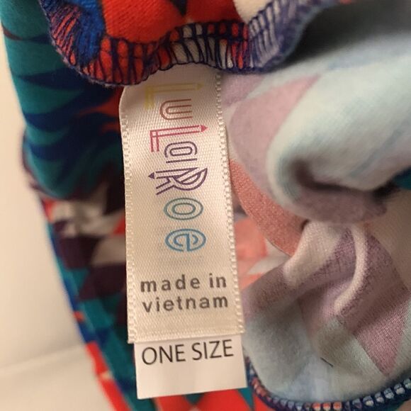 LuLaRoe 2 Pairs Multicolor Leggings One Size - Picture 11 of 12